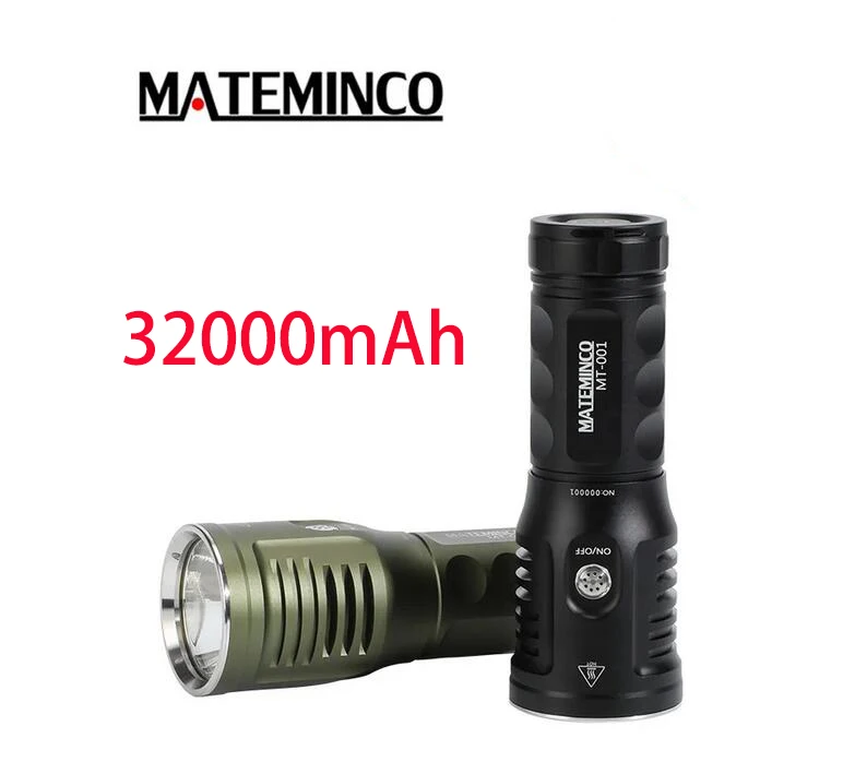 Mateminco 3000m Long Range 32000mah Battery 6800lm SBT90.2 LED Type-C USB Rechargeable Powerbank Camping LED Flashlight Torch