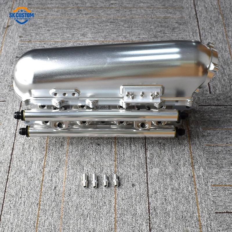 

SK CUSTOM CNC Aluminum Dual Fuel Rail 4G63 Intake Manifold for Mitsubishi EVO 1-9 Engine