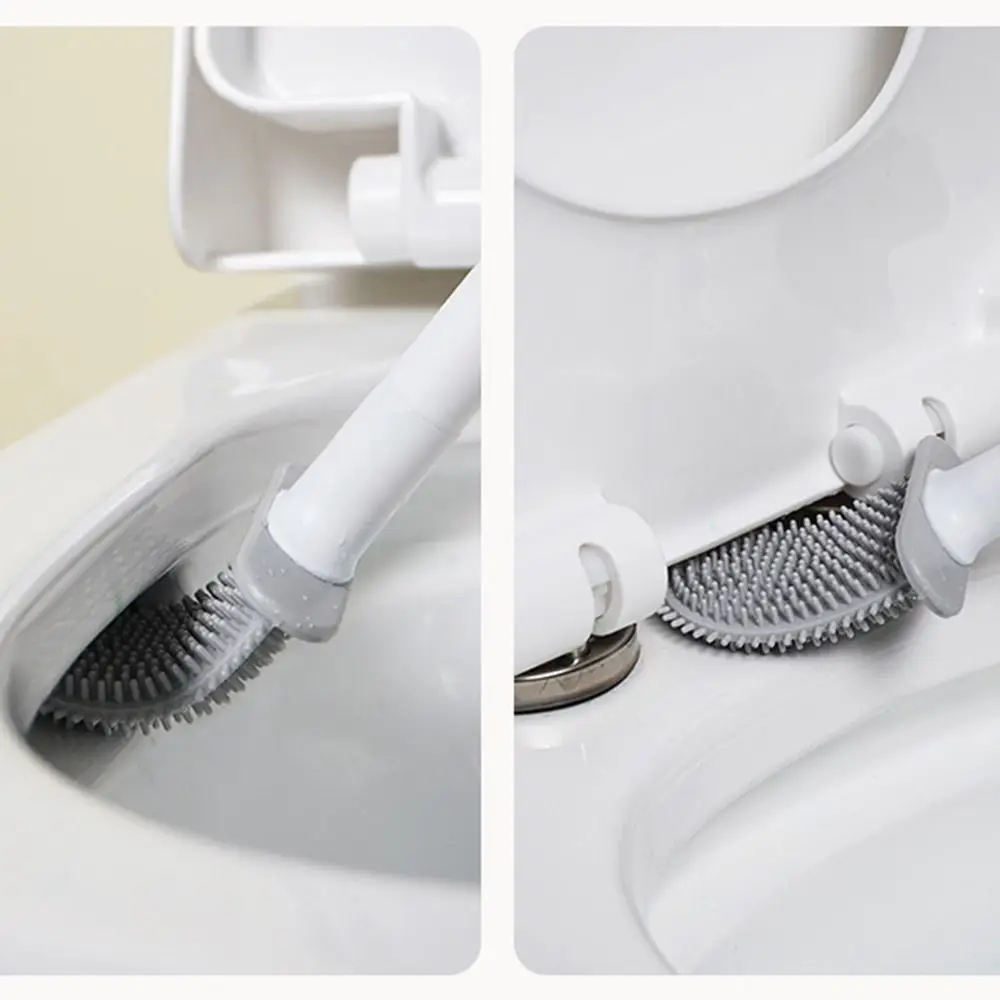 

Настенный набор для чистки унитаза: гибкая щетка с длинной ручкой, водонепроницаемая, быстросохнущая, для ванной комнаты