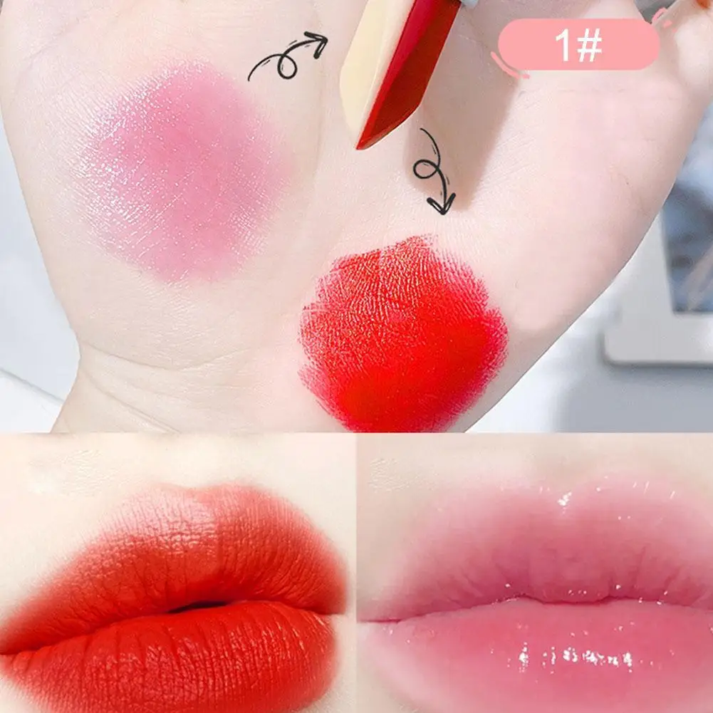 3 colori lucidalabbra colore sfumato rossetto impermeabile due rossetto duraturo rossetto stile trucco strumento balsamo per le labbra coreano lungo A7Y0