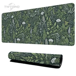 Mouse Pad Gamer Green Flower Grass Aesthetics XL HD Home Custom New Mousepad XXL MousePads Carpet Soft Non-Slip Mice Pad