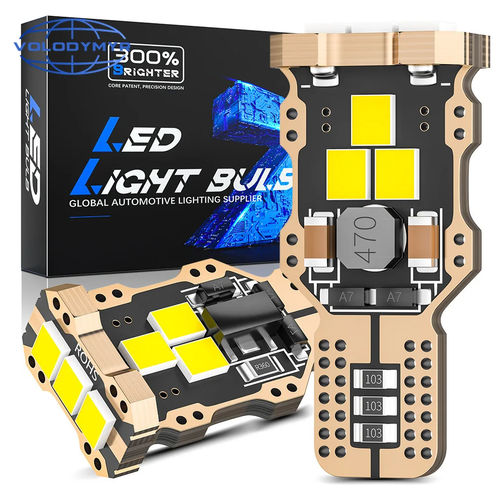 

Volodymyr T15 W16W LED Bulb Reverse Light 3030 9SMD Auto Signal Lamp Backup Tail Lamp Car Styling White 6500K 12V