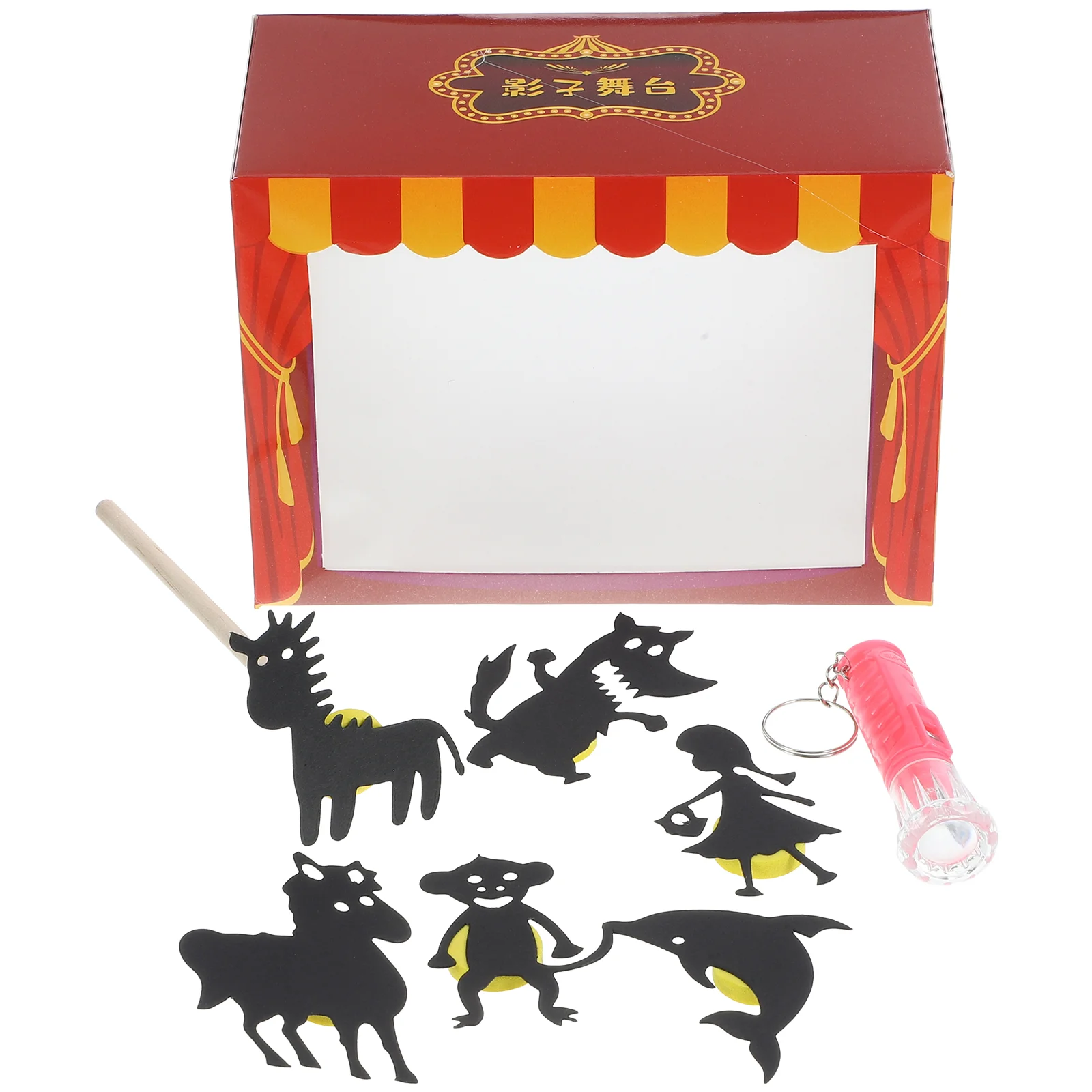 DIY Puppenshow handgemachte Schattenpuppenpuzzle Theater für Kinder Kunststoffspielzeug chinesisches Kit Kind