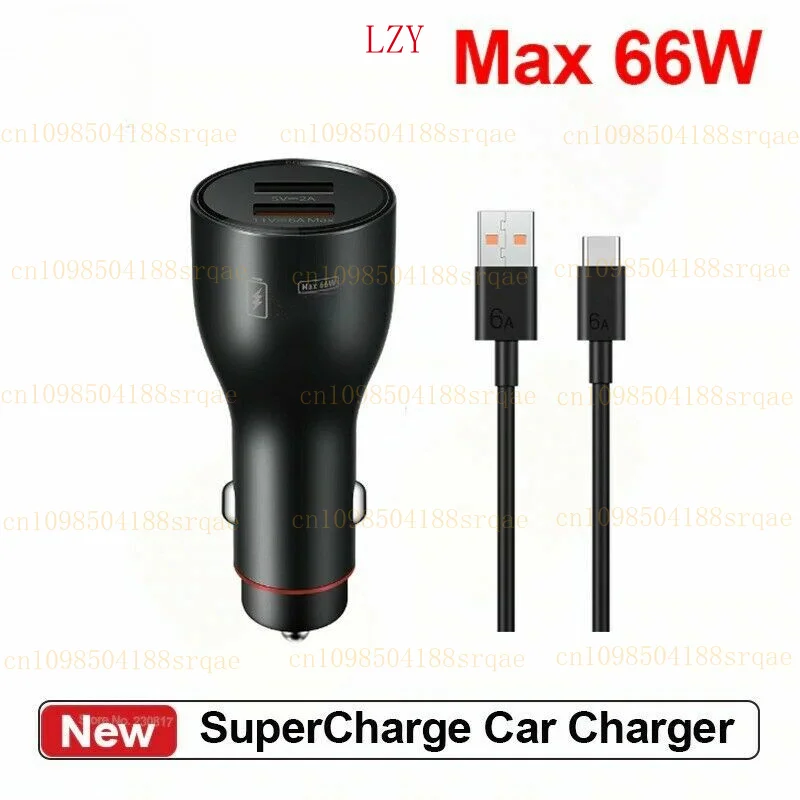 Para Huawei SuperCharge Cargador de Coche Max 66W Original Carga Rápida Doble USB