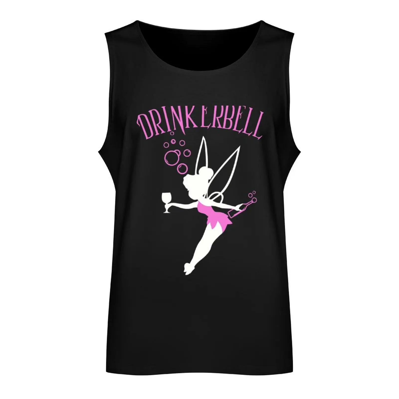 Drinkerbell pink color Tank Top vest for men Men's t-shirts Men sleeveless tee