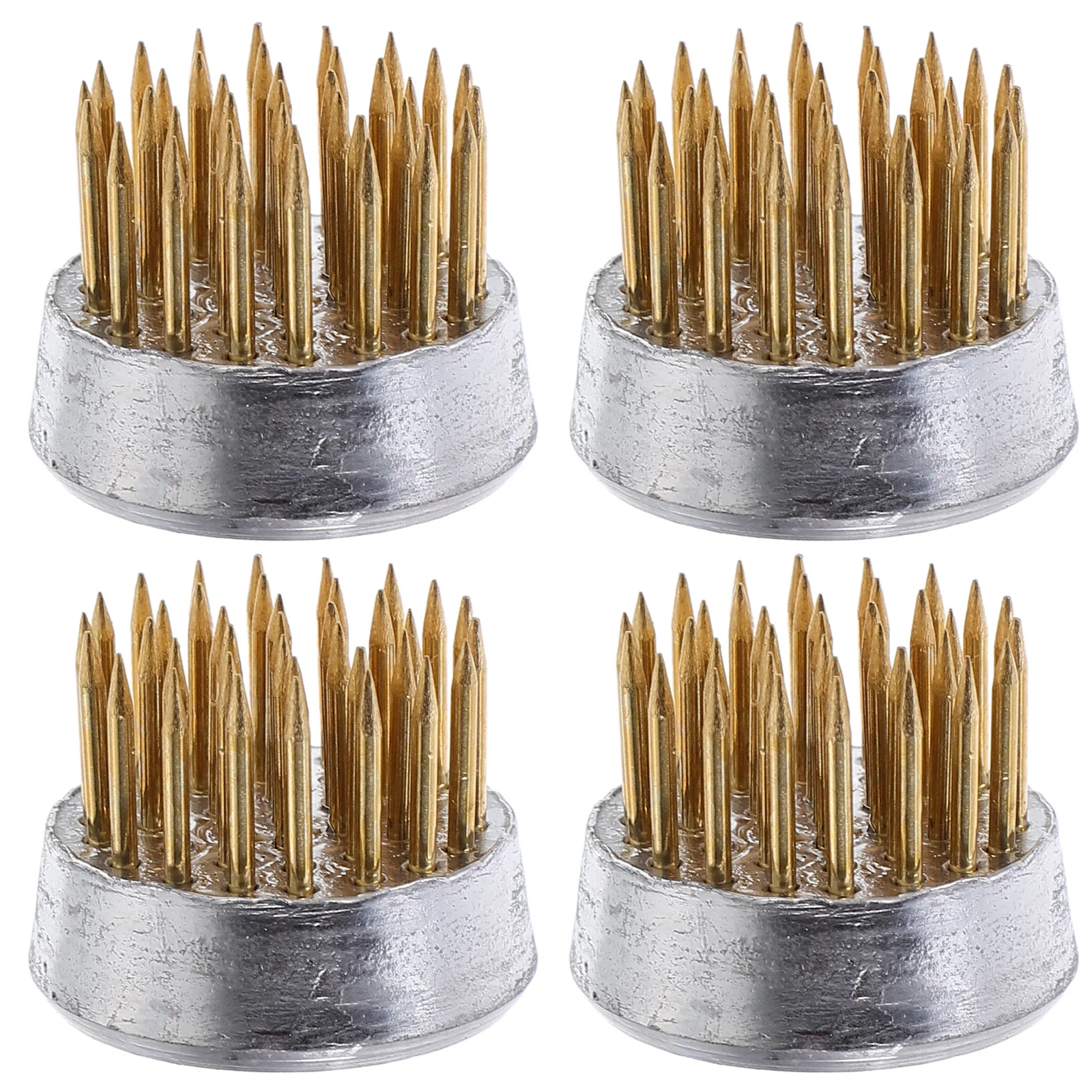 

4pcs Flower Arrangement Frog Floral Fixed Tool Copper Boutonniere Supplies DIY Pin Holder Arranging Flowers Decor Artificial
