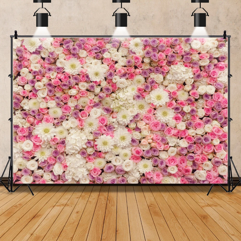 Laeacco Flower Wall Photo Backdrops Wedding Spring Blossom Party Baby Portrait Photography Background Photocall For Photo Studio