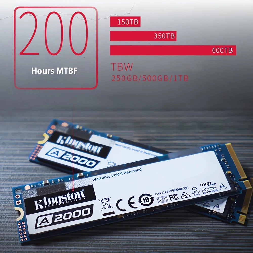 Kingston SSD NVMe PCIe M.2 2280, PC 노트북 데스크탑용 내장 솔리드 스테이트 드라이브 하드 디스크, 250GB, 500GB, 1TB