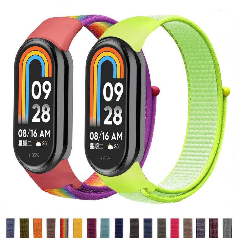 Nylon Loop Strap For Xiaomi Mi Band 9 8 Sports Breathable Smart Bracelet Wristband Watchband Belt For Mi Band 8 blet Accessories