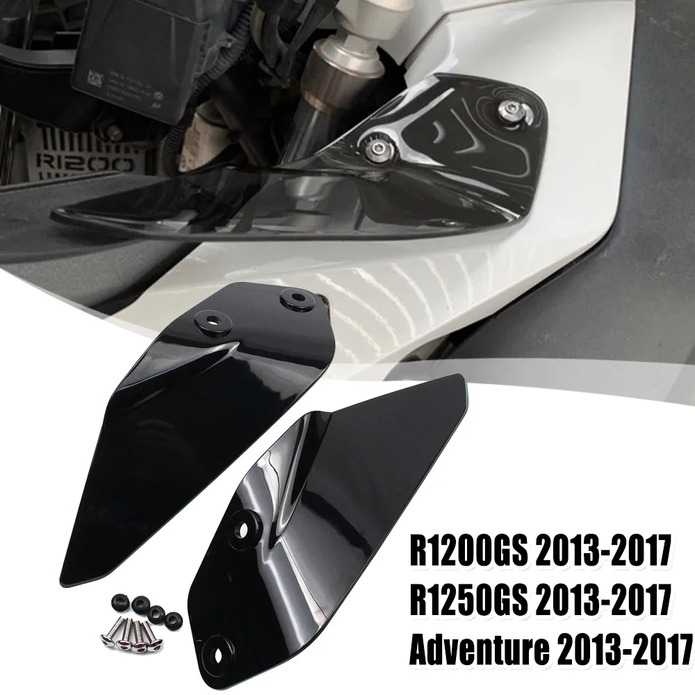 Side Windshield Windscreen Panel For BMW R1250GS R1200GS 2013-2017 ADV Fuel Tank Side Wind Deflector Fixed Wing Deflectors Kits