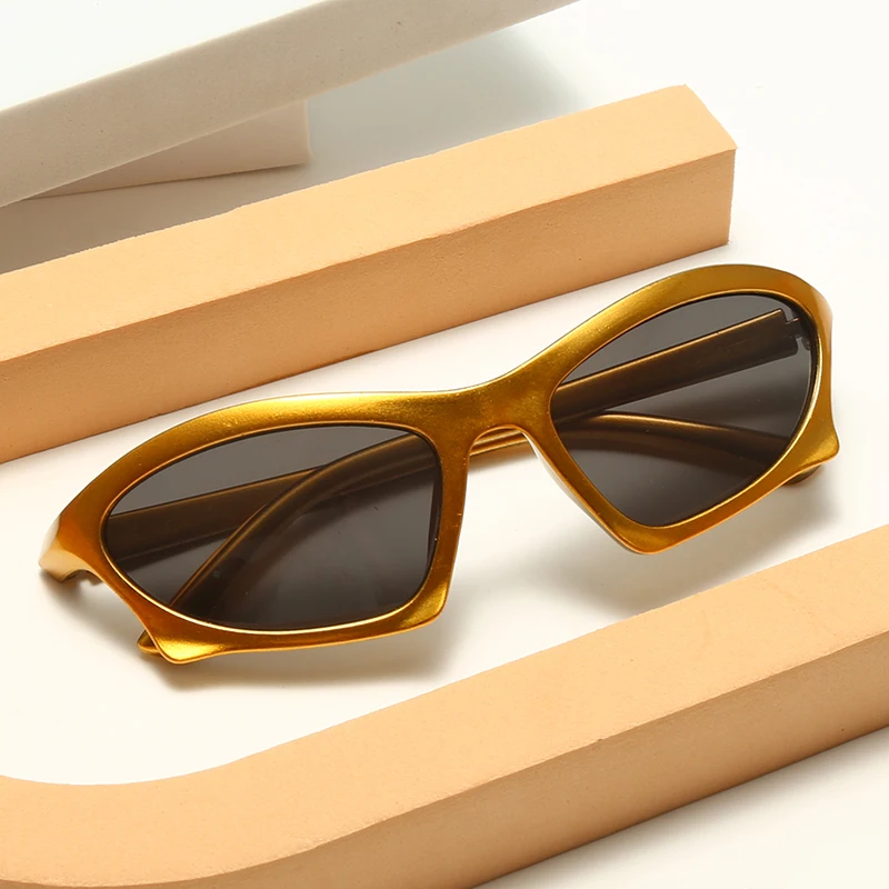 Cycling Fashion Punk Sunglasses Women New 2000\'S Y2K Sports Sun Glasses Goggle Men Trends Polygon Eyeglasses Wrap Around Shades