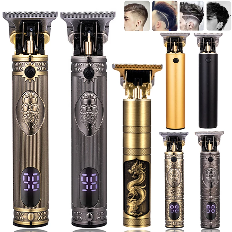 

T9 Hair Clipper Beard Shaving Body Hair Trimmer Clippers for Mens Electric Men Haircut Machine 0mm Barber Shaver LCD Display