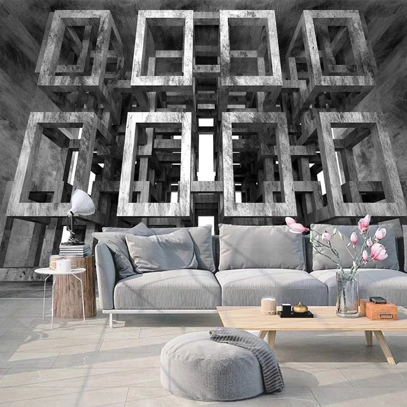 

3D Photo Wallpaper for Living Room Creative Geometric Pattern Large Space Office Background Wall Papers Home Decor Mural 3D