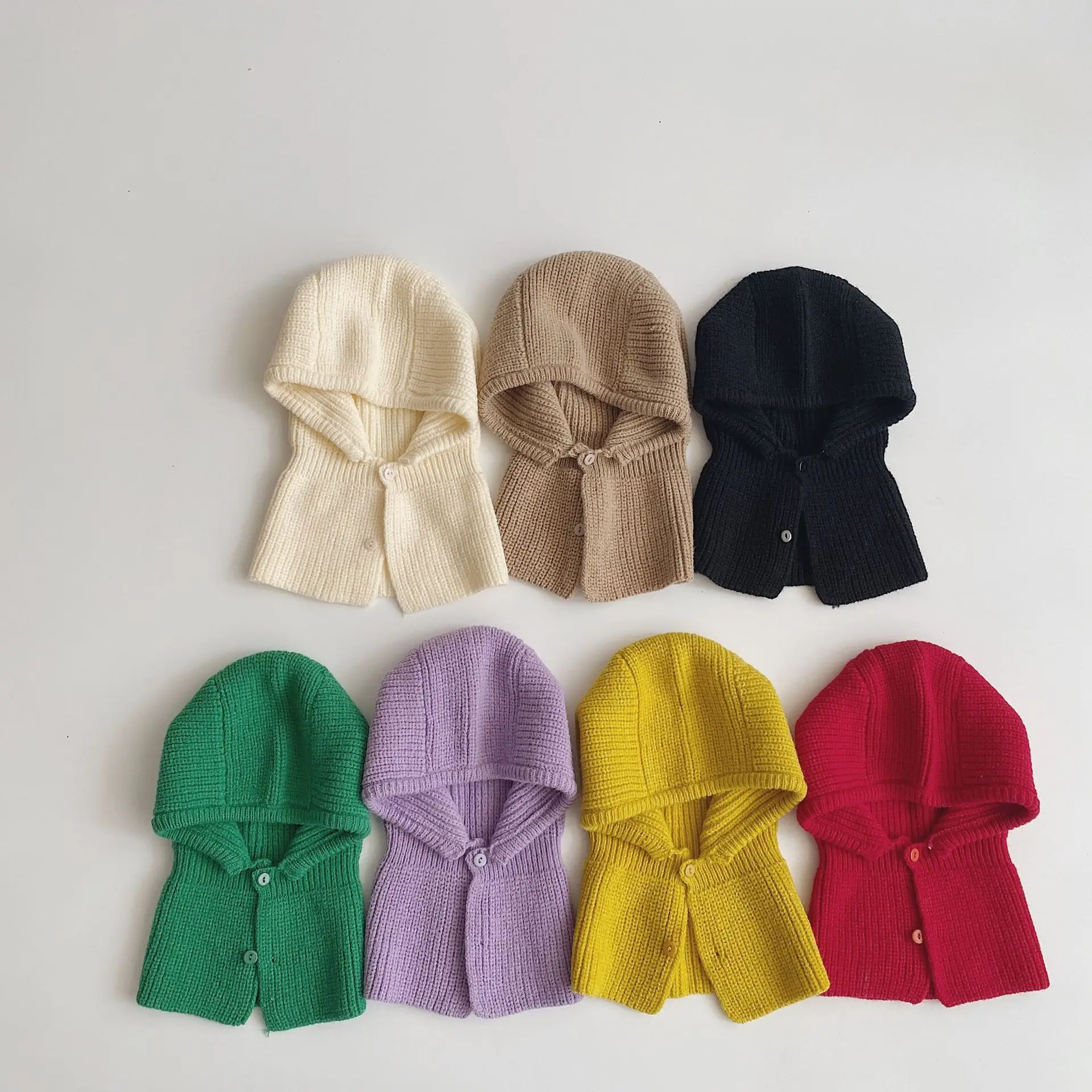 Cálidos gorros de invierno para bebé, gorro de punto para niño y niña, gorro sólido para bebé, gorro bonito para niño pequeño