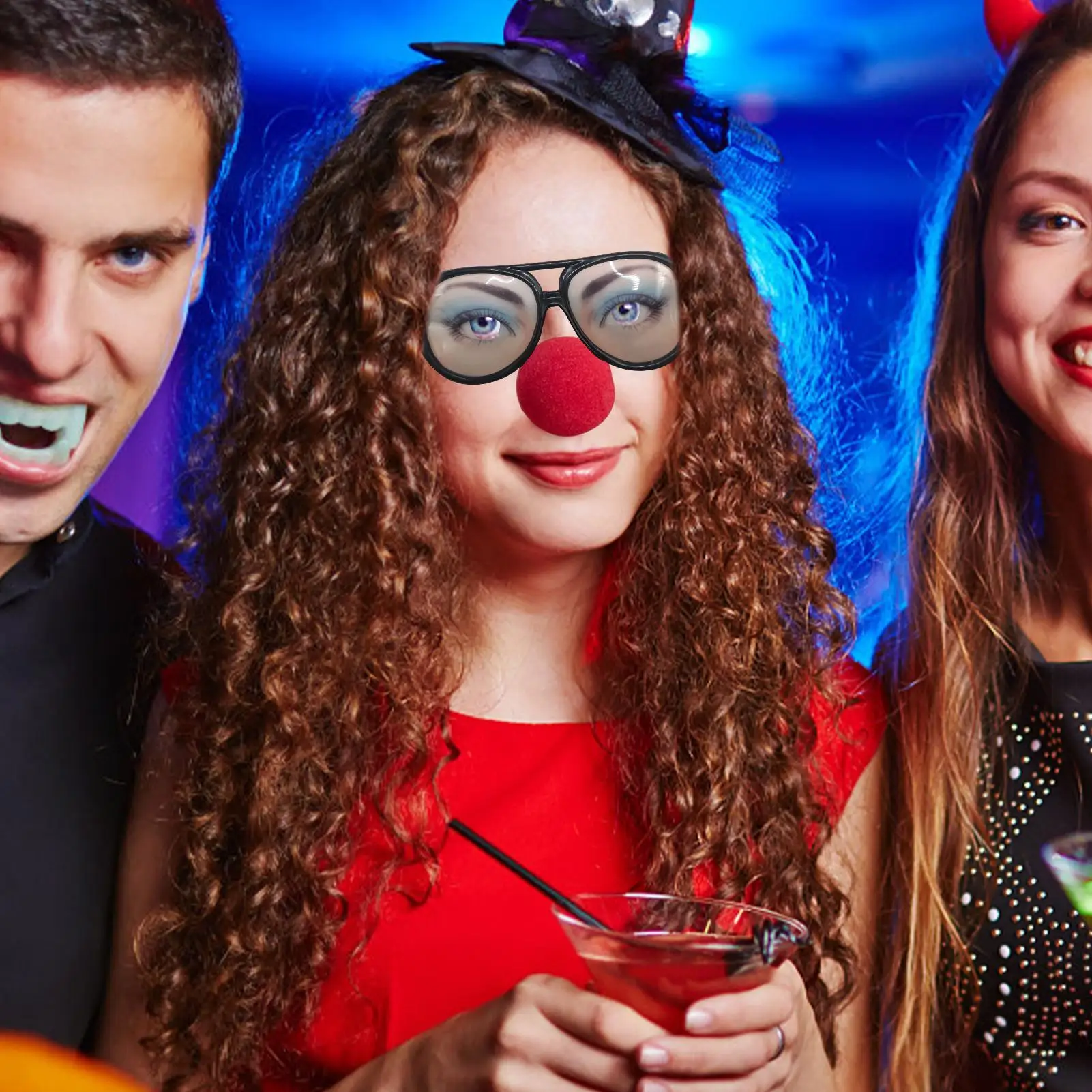 Scherzo Travestimento Occhiali Occhiali maschili e femminili per scherzi Aspetto unico Feste Accessorio per riunione di famiglia Halloween