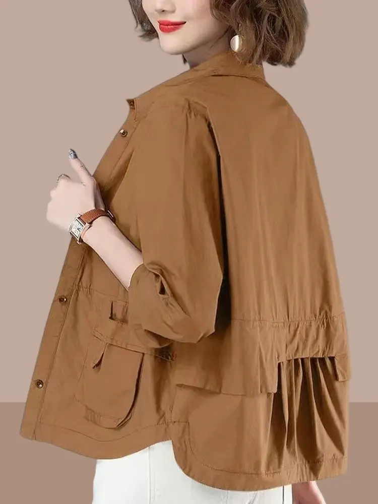 

Women's Long Sve Loose Lightweight Breathable Sun Protection Clothes Spring Summer Autumn Mom's Sle Large Size Cardigan