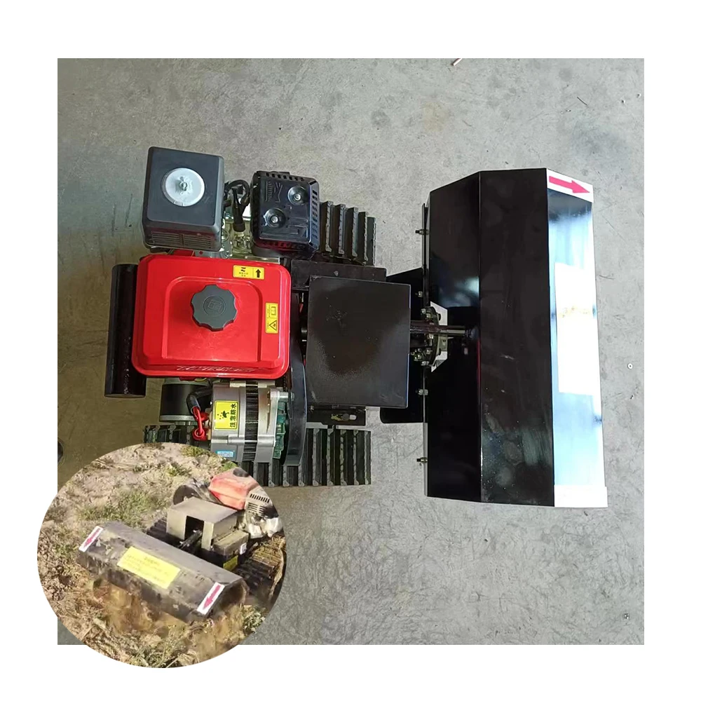 

【Hot】Crawler Type Remote Controlled Micro Tiller Multi Functional Soil Loosening Tillage Machine Vegetable Rotary Tiller