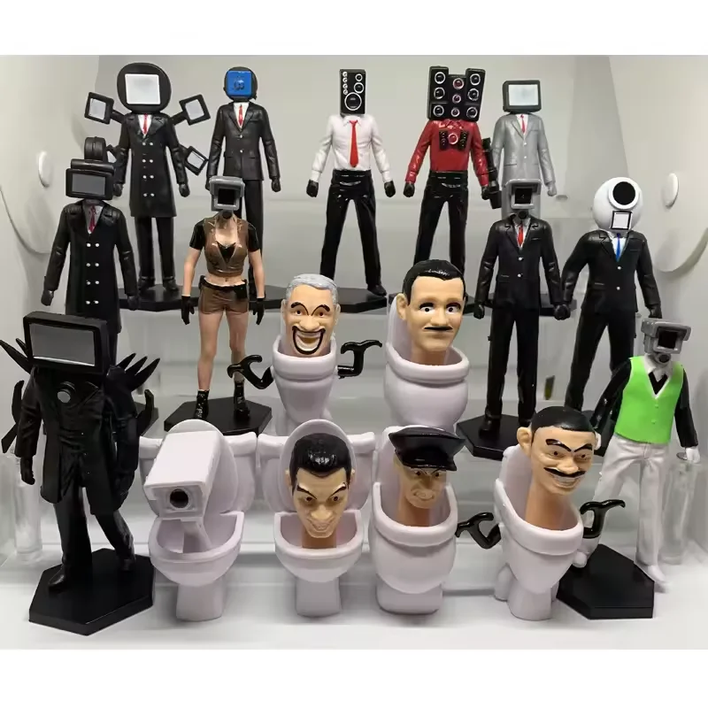 Skibidi Toilet Action Figure Set Titans TV Man Monitor Man Speakerman Cameraman Game Doll Figure Toys Decor Birthday Xmas Gift