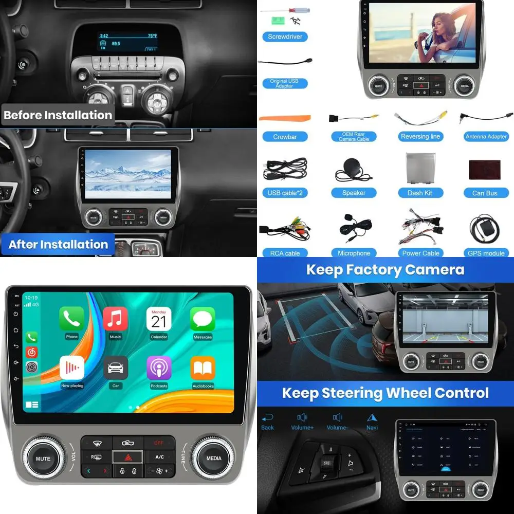 

Android Car Stereo 2GB+64GB for Chevrolet Chevy Camaro 2010 2011 2012 2013 2014 2015, Support WiFi Bluetooth GPS BT DSP SWC Wire