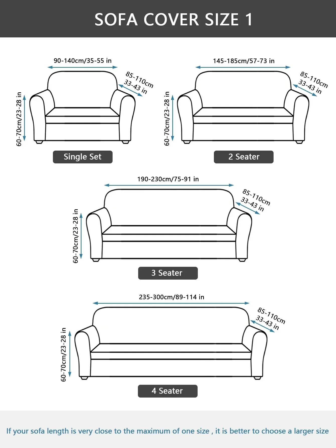 1/2/3/4 Seater Seersucker Sofa Slipcover with Skirt Universal Stretch Sofa Couch Slipcover Easy Fitted Chair Furniture Protector