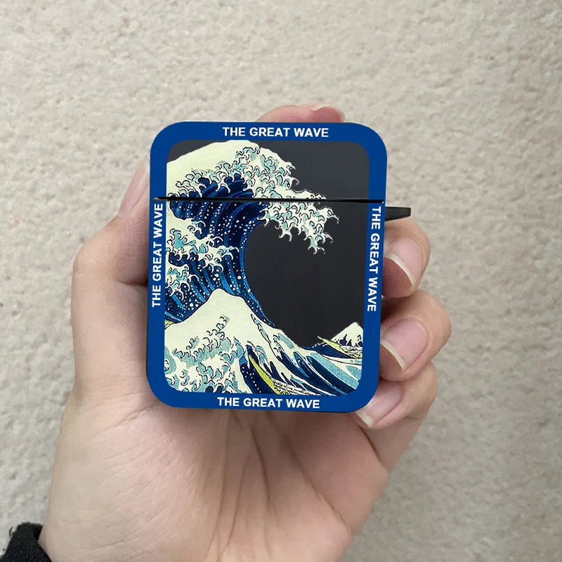 Modne etui na słuchawki Great Blue Wave do słuchawek AirPods 12 3 Pro Art Print Bezprzewodowe etui na słuchawki do słuchawek Air Pods Pro2 Akcesoria