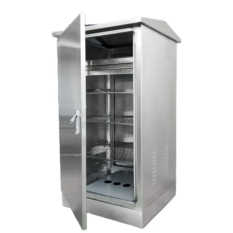 OEM Customized Stainless Steel SS316 Marine Outdoor Telecom Storage Cabinet with Air Conditioner Cooling System