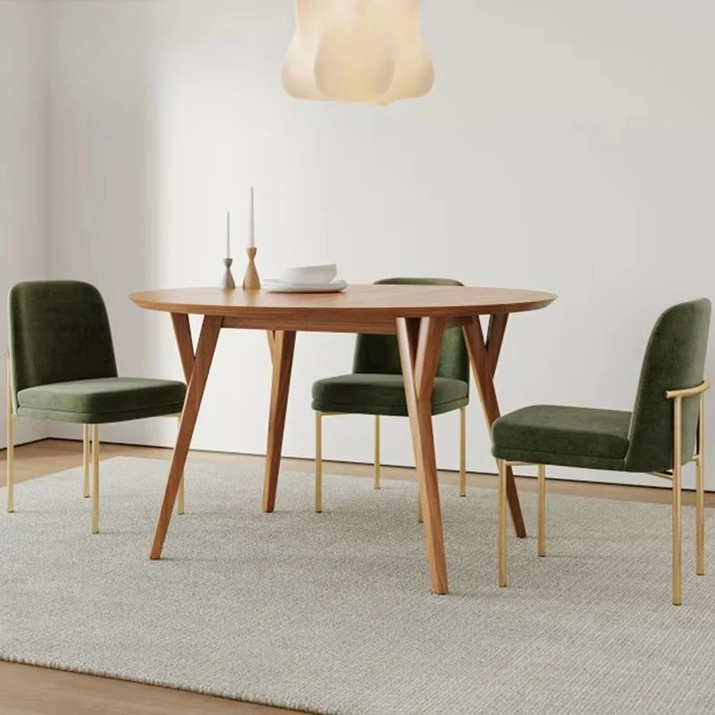 

#High Quality Extendable Dinner Table Modern Small Apartment Household Round Kitchen