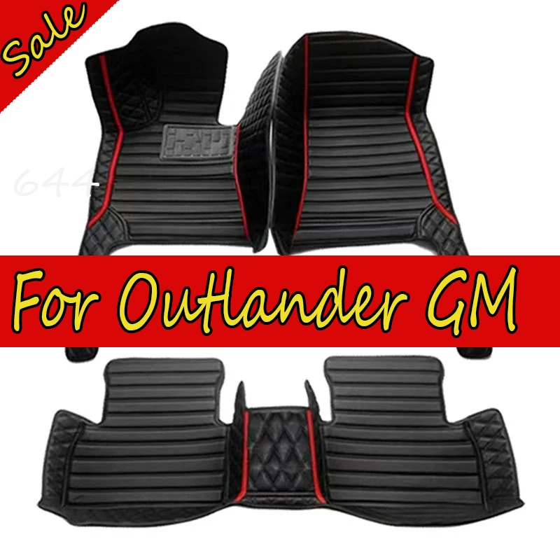 Non-hybrid Vehicle Car Floor Mat For Mitsubishi Outlander GM 2022 2023 5seat Leather Pads Car Mats Alfombrillas Car Accessories