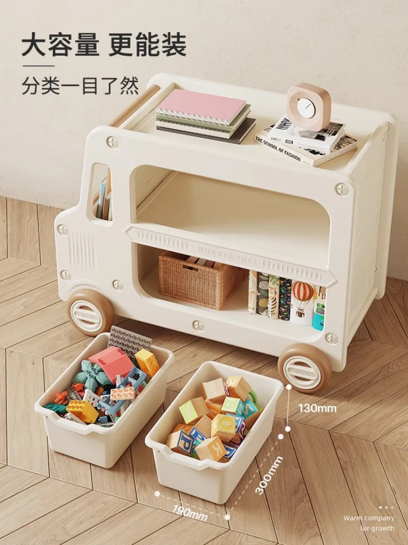 Bedroom Nightstand Snack Storage Cabinet Home Children's Bookshelf Baby Toy Shelving Trolley