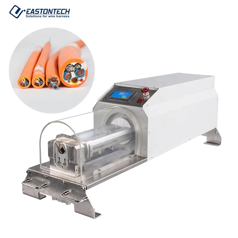 EW-10UT-3 Wire OD 10-50mm Pneumatic rotary large square coaxial cable stripping machine