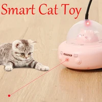 Palo UFO eléctrico con campana y plumas para gatos