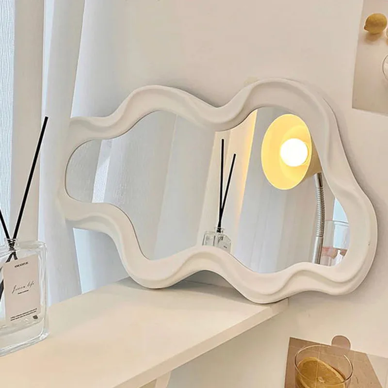 Abnormity Modern Mirror Minimalist Funky Nordic Aesthetic Design Mirror Hanging Create Irregular Spiegels Living Room Decoration
