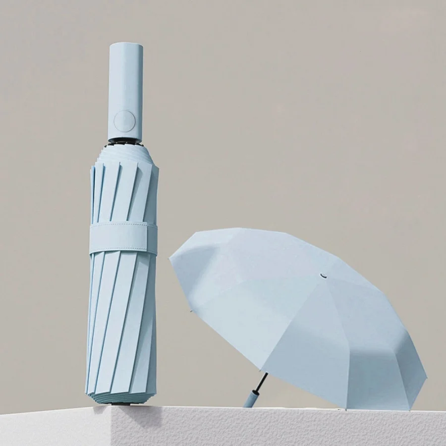 Paraguas grande de calidad, Paraguas plegable de 108cm, 60 huesos, Paragua fuerte a prueba de viento, Paraguas grande Simple a la moda para hombres y mujeres