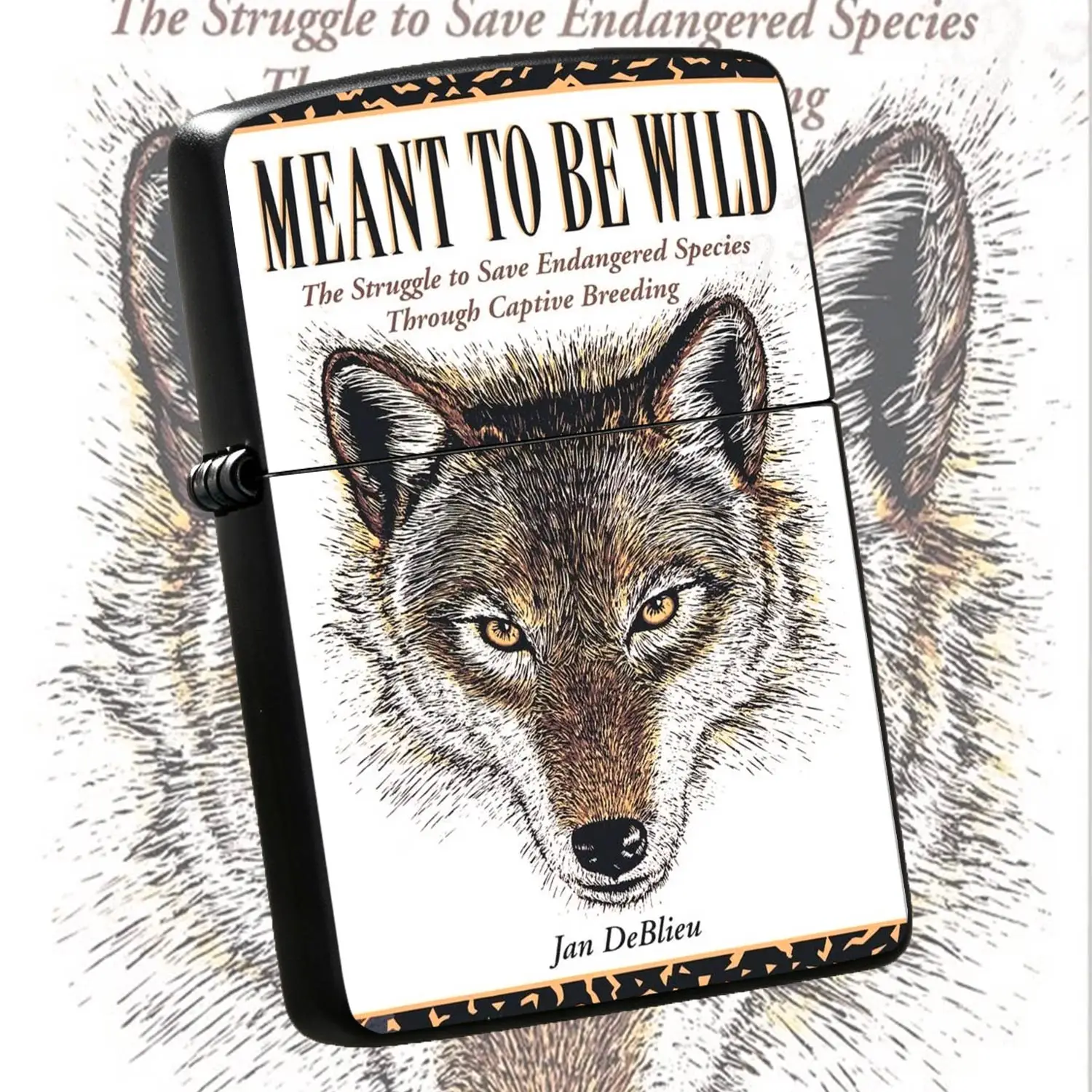 Creative Wildlife Themed Lighter, Endangered Species Conservation Book Cover Art Pattern, Stylish Portable Practical Accessory For Daily Use, Ideal Unique Gift For Nature Lovers, Multi-Scenario Available  A Humorous And Interesting Lighter