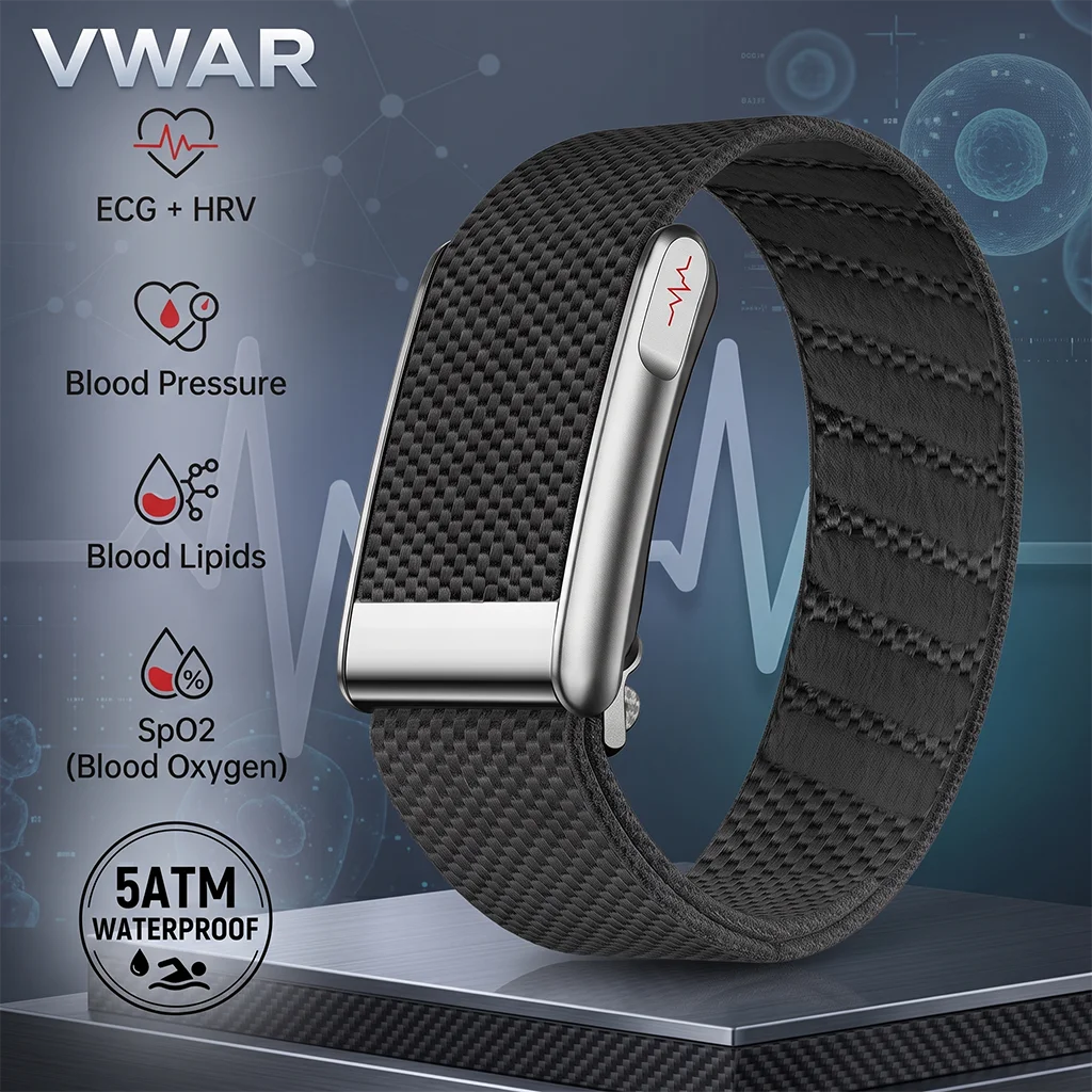 2026 VWAR LOOP LIFE ECG Smart Band Fitness Tracker Blood Oxygen Pressure Uric Acid Blood Lipid Monitor Smart Bracelet Men Women