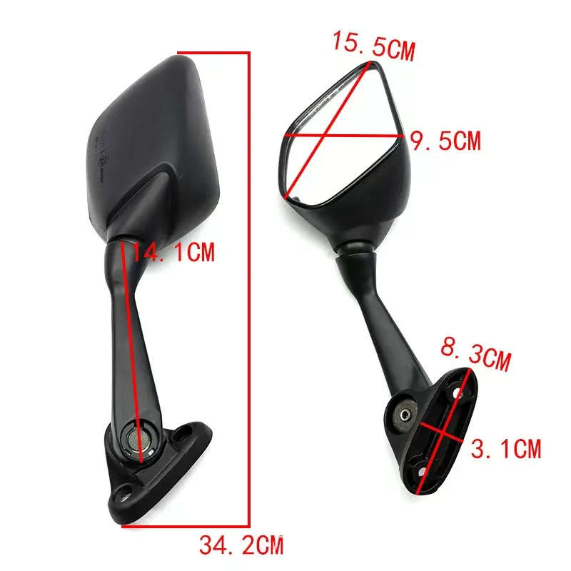 Pair Motorcycle Rearview Mirrors Reflective Side Mirrors Motorcycle Accessories Suitable for R3 2019 2020 2021 2022 2023