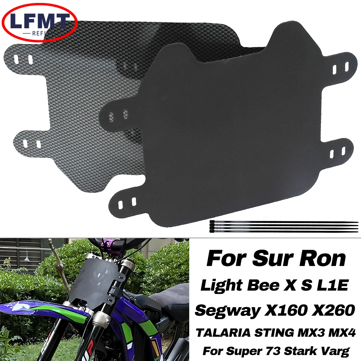 Electric Motorcycles Front Number Plate Liecense Plate For Surron Lightbee X S LBX TALARIA STING X3 MX3 MX4 For Segway X160 X260