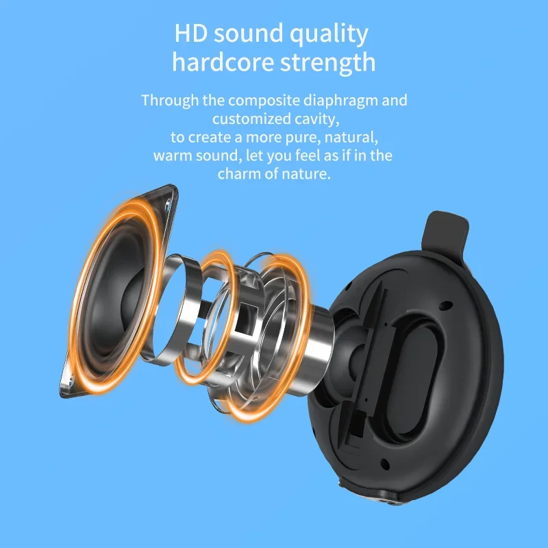 New Portable Powerful Bluetooth Speaker Wireless Waterproof IPX5 Portable Mini Bt Wireless Outdoor Soundbox for Riding Hiking