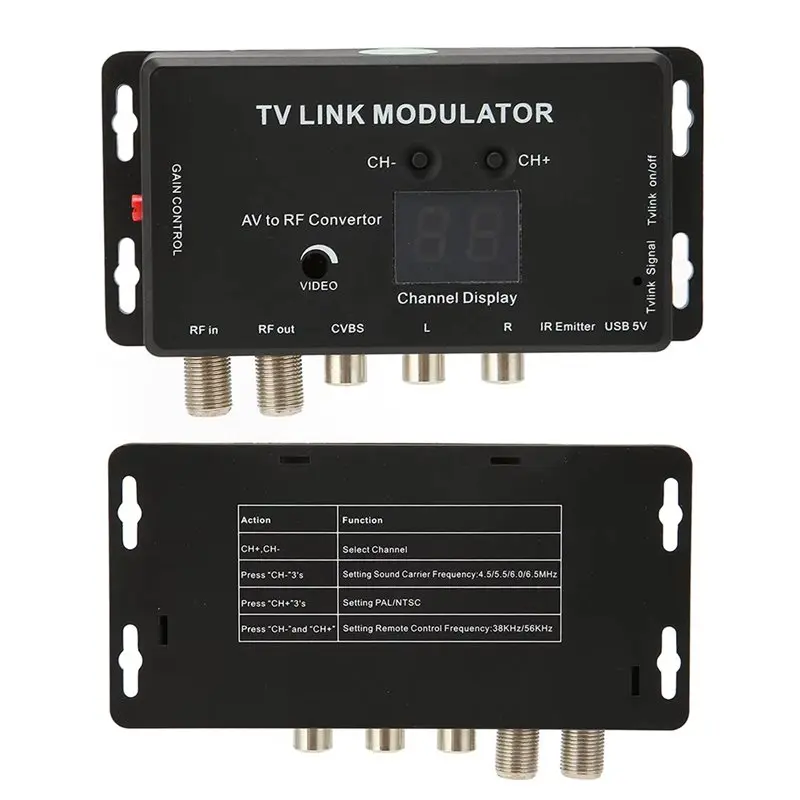 [NEW!A25P】 PAL/NTSC Compatible TV Link Modulator TM70RG Adjustable Output Gain Electronic UHF Home Converter RF Module