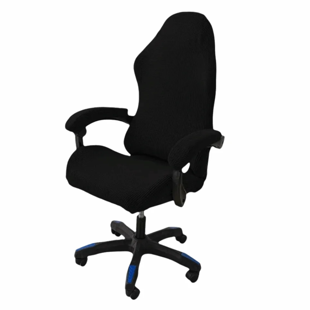 

Solid Color Gaming Chair Cover Elastic Dustproof Chair Seat Slipcovers with Armrest Cover Removable Computer Chair Cover