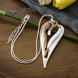 Meicem Women Heart Pendant Necklace 2024 Silver/Gold Color New Unique Design Pendant Mother's Day Gift Women's Necklaces Gifts