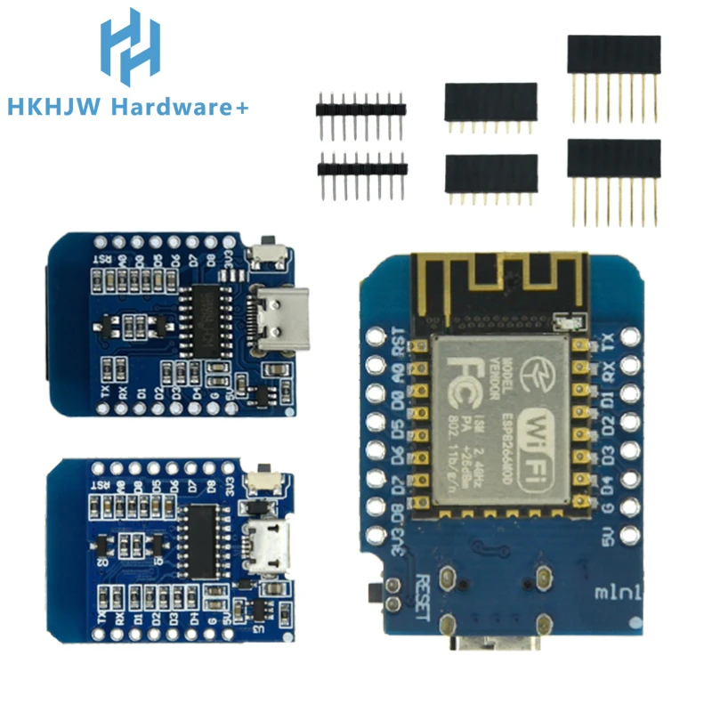 D1 Mini - Mini V2 ESP-12 NodeMcu 4M CH340 Bytes Lua WIFI Интернет вещей, макетная плата на основе ESP8266 WeMos