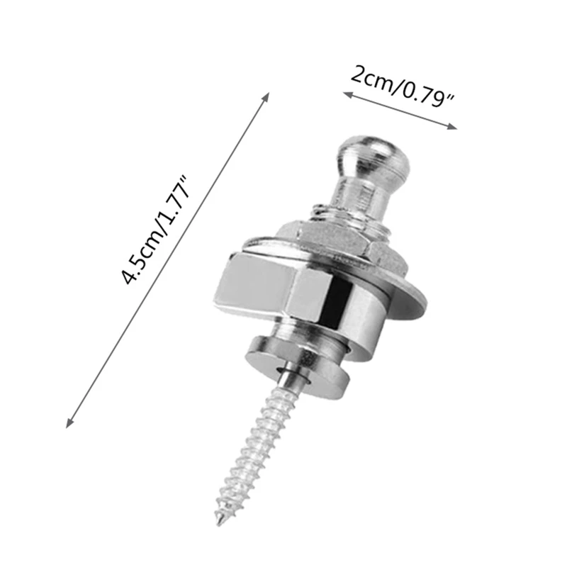 Zestaw zamków do paska gitarowego YD61, wytrzymały metalowy pasek gitarowy zatrzaskiem, mocno trzymaj