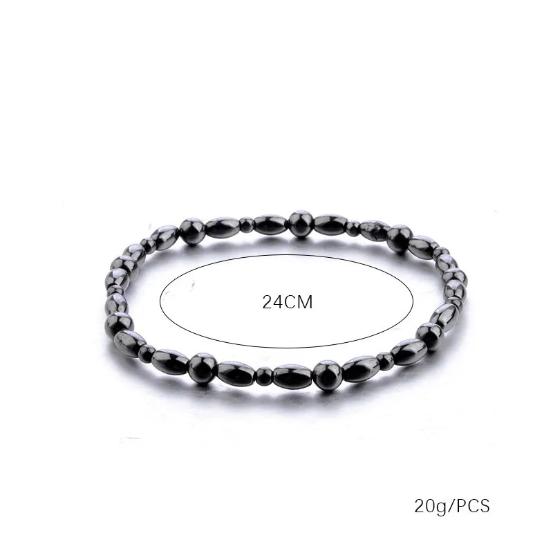 Lose Weight Girl Women Men Charm Magnetic Black Stone Anklet Natural Black Obsidian Magnetic Therapy Anklet Slim Hematite Anklet