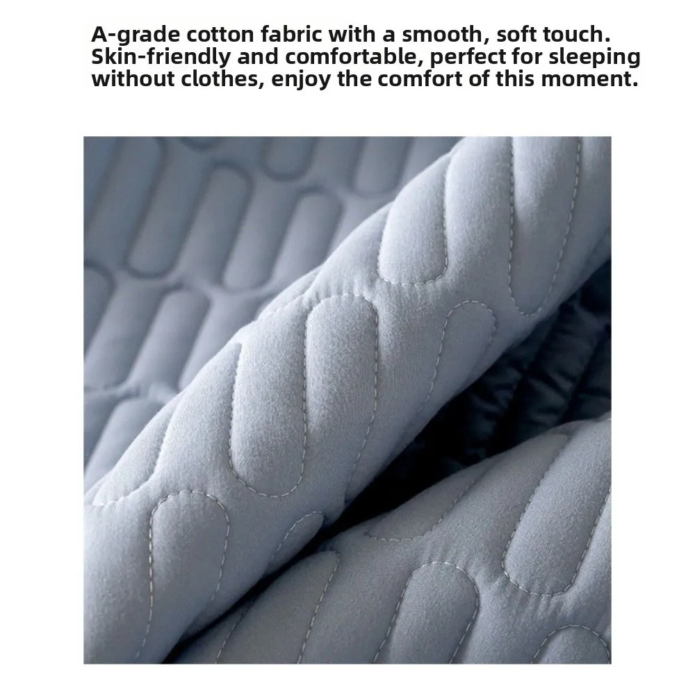 5FT/5.9FT Anti-Slip Mattress Cover Dust Proof Waterproof Pure Cotton Mattress Protector Thickened Antibacterial Bedding Cover
