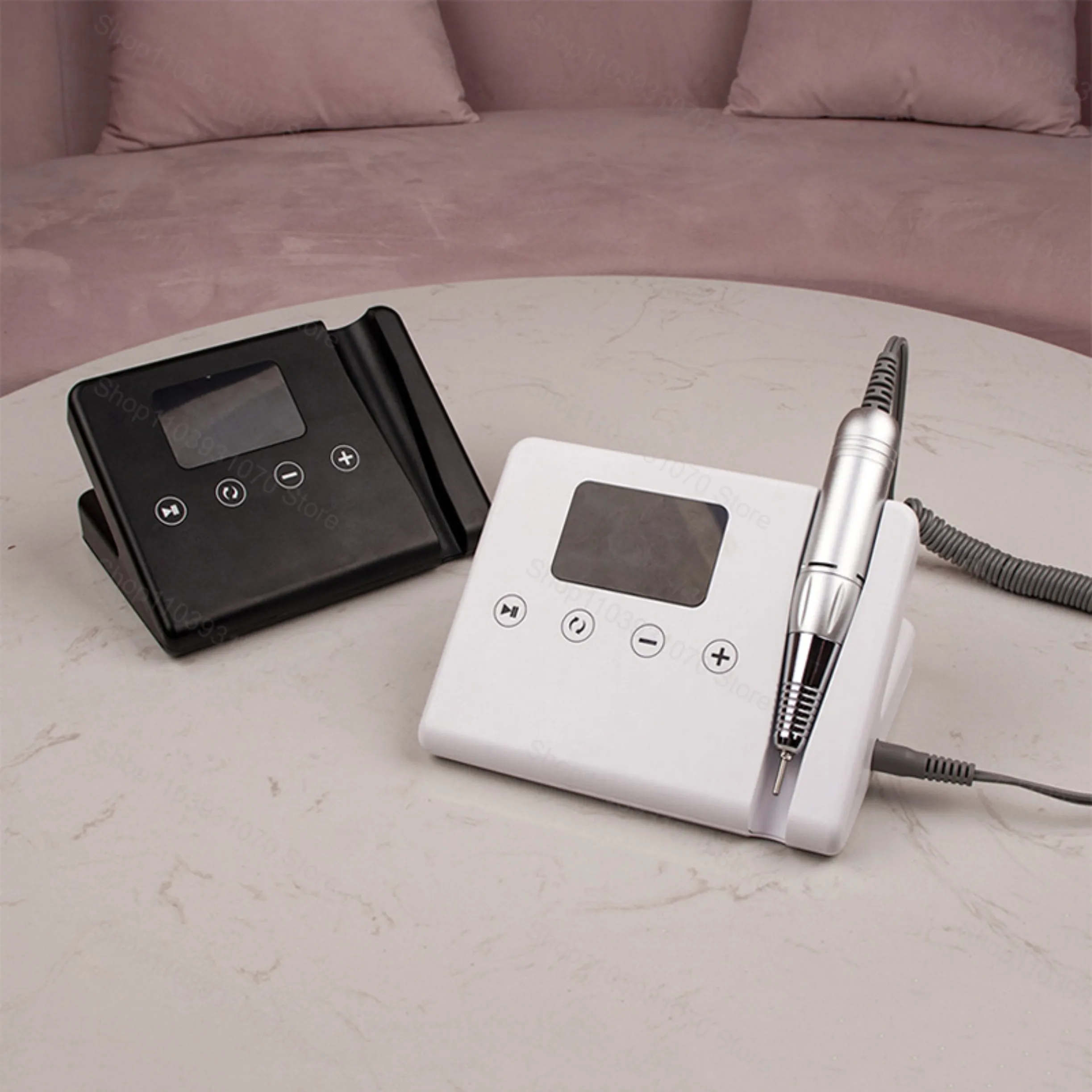 تصميم جديد عالي الطاقة 45 واط ماكينة حفر الأظافر الكهربائية مع زر اللمس 35000 دورة في الدقيقة سطح المكتب طاحونة الأظافر أداة الحفر مانيكير