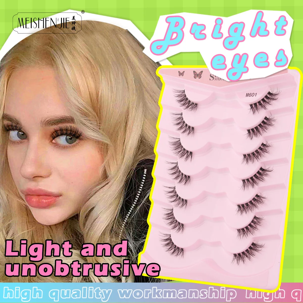 Lashes 3/7 pairs Eyelashes Half Eyelashes 3D Natural False Lashes Dramatic Lashes Cross Wispy Natural Eyelash Extension Makeup