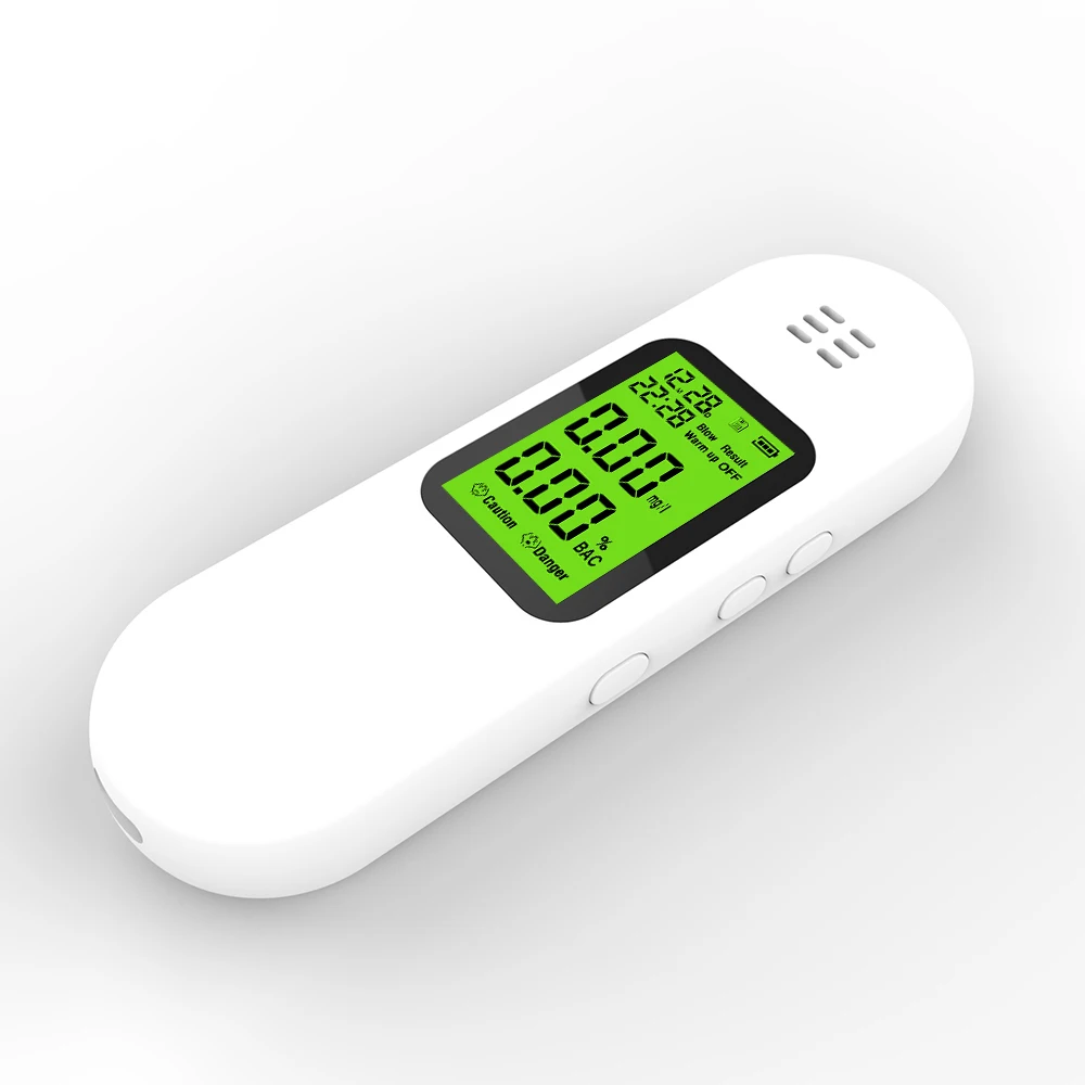 Testador de respiração portátil testador de álcool display led testador de bafômetro de álcool com luz traseira detector de álcool 1 ano de garantia