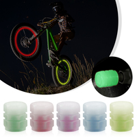 2/4Pcs Luminous Valve Cap Fluorescent ABS Dust-proof Decorative Tires Tyre Stem Caps Cover for Car Motorcycle Bike Accessories