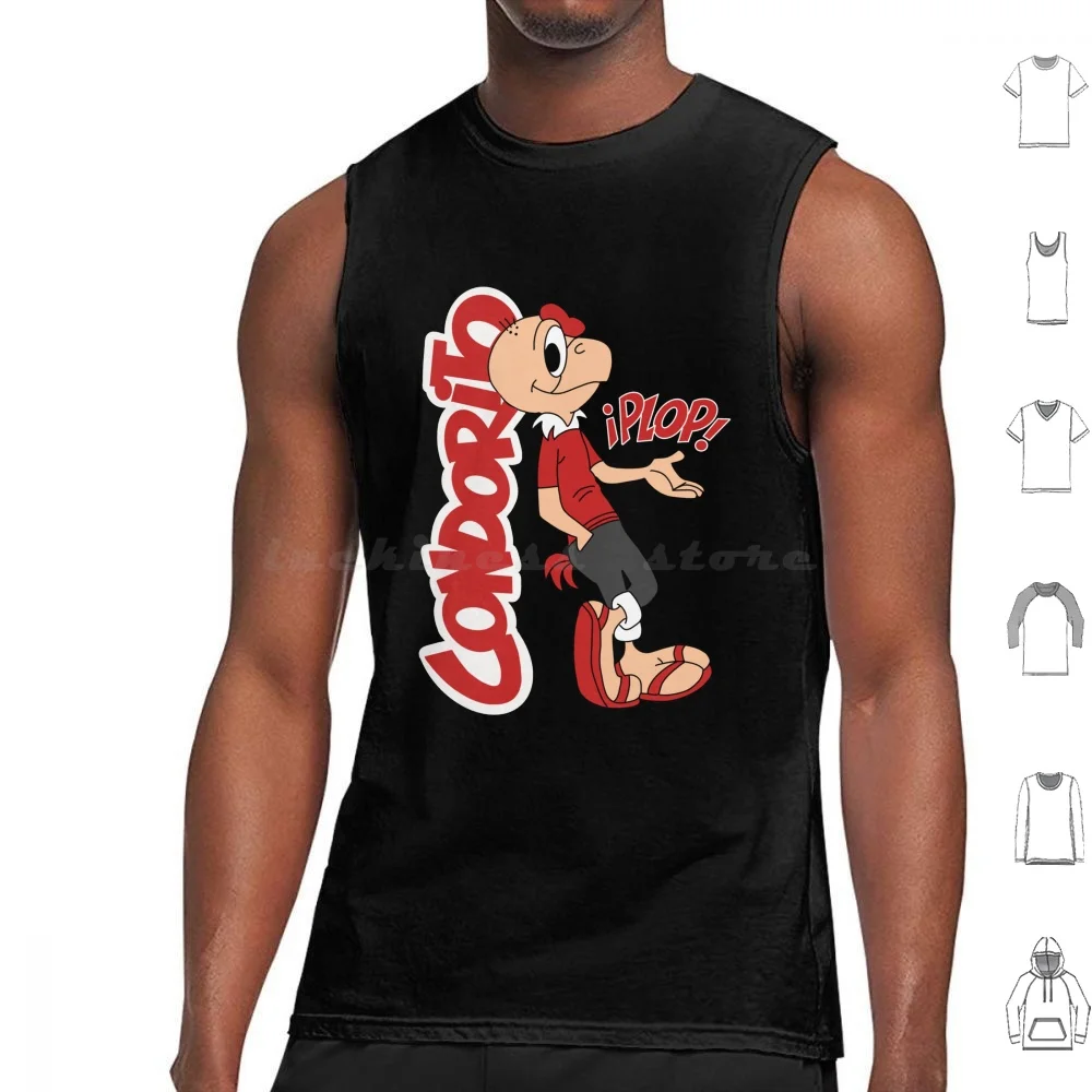 Camisetas sin mangas con estampado de Condorito, algodón vintage de los años 90, Condorito animado, la película, latino, Perú, Chile, México, comedia